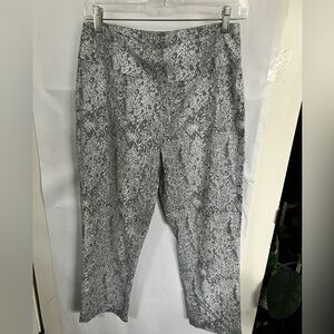 Tribal Gray Snakeskin Cropped Pants